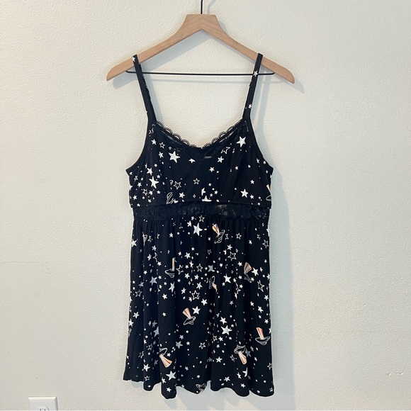 torrid Other - Torrid Super Soft Stretch Lace Trim Spaceship Stars Print Night Gown Size 2X